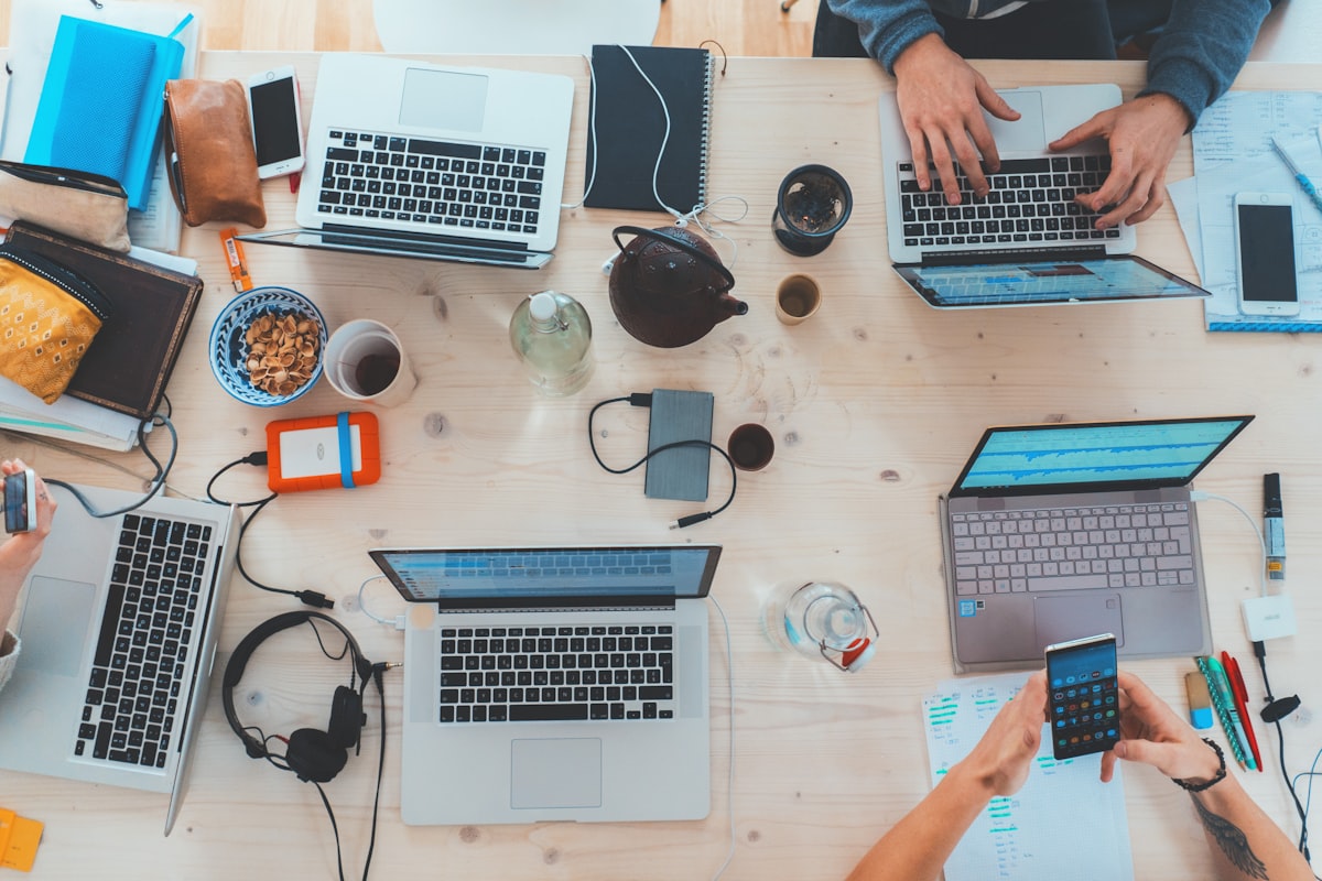Startup team building a SaaS product launch